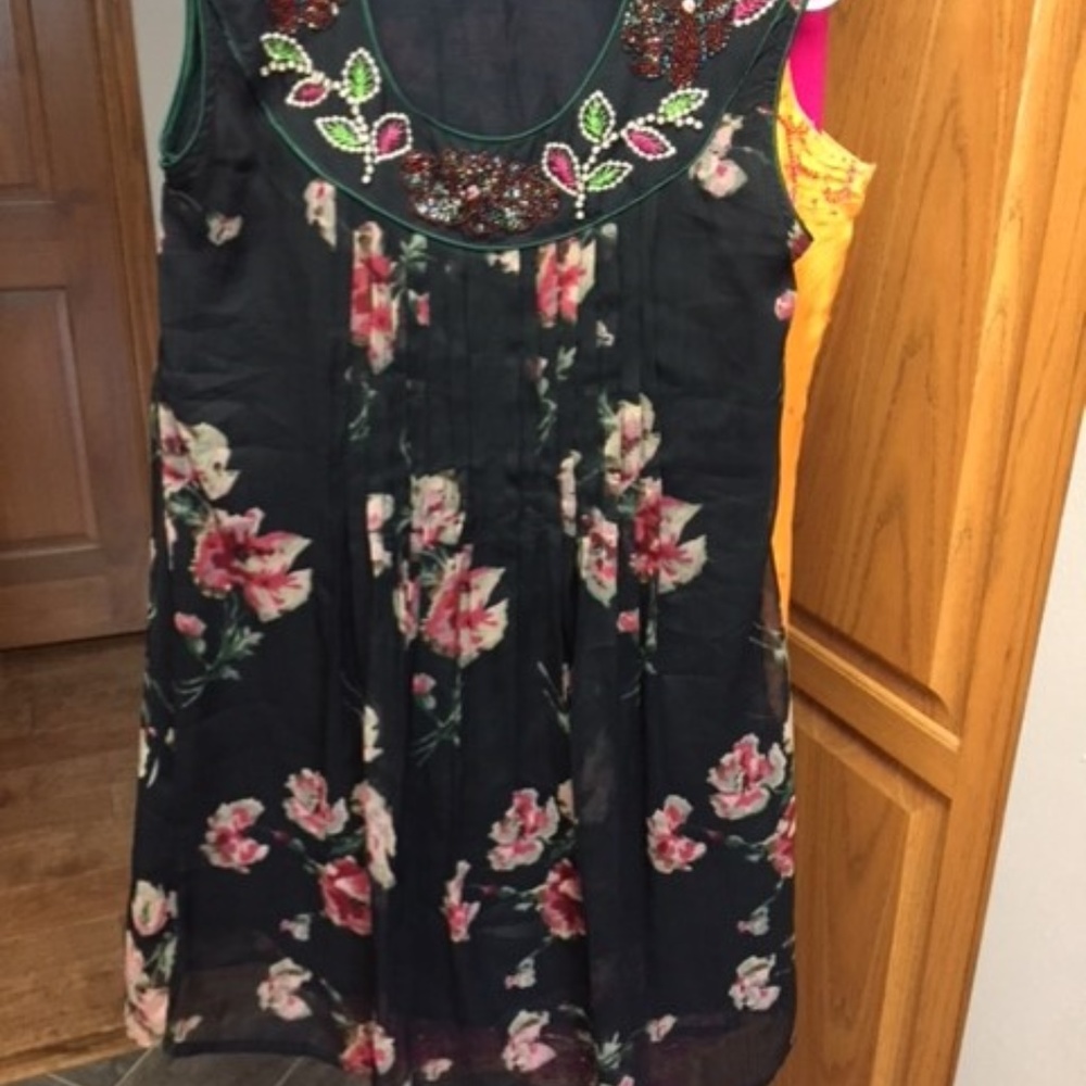 Black with Flowers